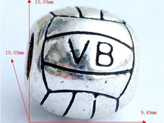 Бусина Пандора метал-я Фигурная Волейбольный мяч (МФ-06) Бусина Пандора метал-я Фигурная Волейбольный мяч (МФ-06)