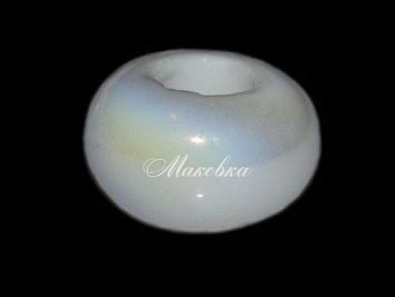 Бусина пандора фарфоровая белая №15 перелив