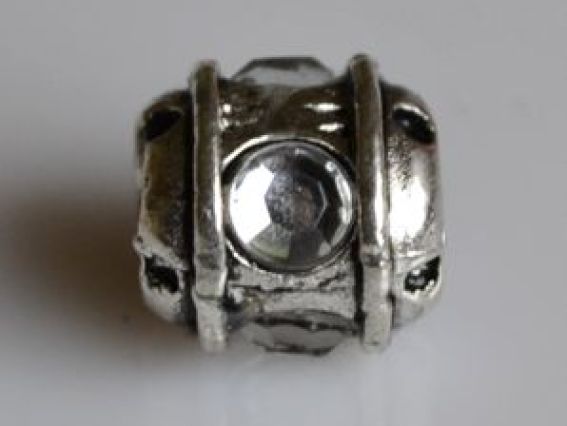 Бусина пандора метал. со стразами №12 Бусина пандора метал. со стразами №12