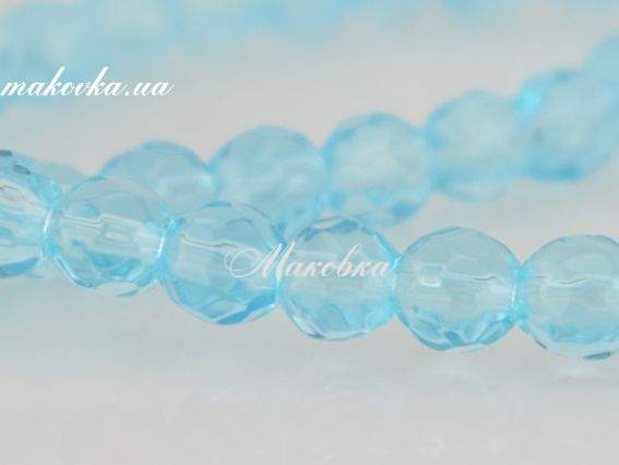 Бусины стеклянные граненые Шар 4 мм, Голубой, 1 низка УТ000007107 Бусины стеклянные граненые Шар 4 мм, Голубой, 1 низка УТ000007107