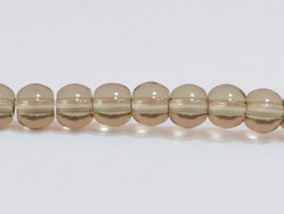 Намистини Скляні у формі кулі, 4 мм колір №20 сіро-бежеві, 1 низка, 