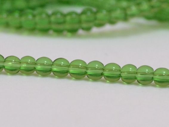 Стеклянные бусины в форме шара, 4 мм №23, зеленые, 1 низка Стеклянные бусины в форме шара, 4 мм №23, зеленые, 1 низка