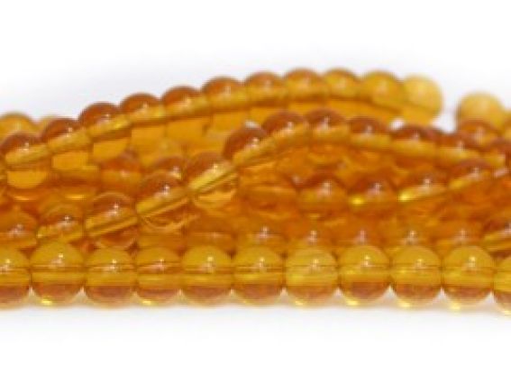 Намистини Скляні у формі кулі, 4 мм колір №18, 1 низка