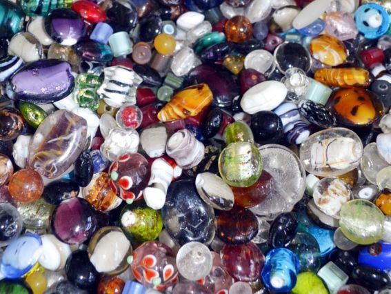 Бусины Lampwork ассорти, 1 кг Бусины Lampwork ассорти, 1 кг