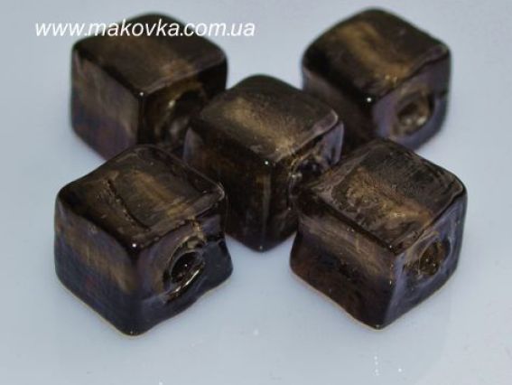 Квадратная бусина 10х10х10 мм Коричневая Квадратная бусина 10х10х10 мм Коричневая