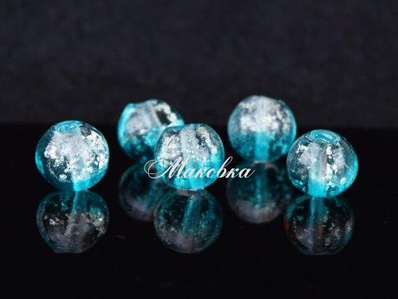 Бусина Lampwork ШАР 12мм, Пузырьки , двухцвеная Бело-БИРЮЗОВАЯ, светящаяся 1 шт Бусина Lampwork ШАР 12мм, Пузырьки , двухцвеная Бело-БИРЮЗОВАЯ, светящаяся 1 шт