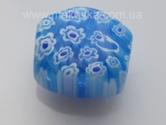 Бусина Прямоуг-я многогранная 17х13 мм, голубая Бусина Прямоуг-я многогранная 17х13 мм, голубая