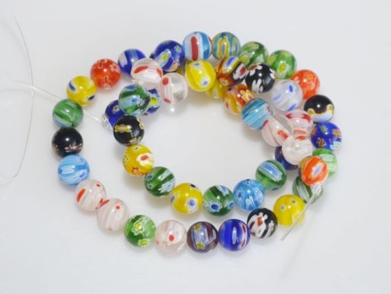 Бусины Millefiori Шар 8 мм МУЛЬТИ, низка, ассорти Бусины Millefiori Шар 8 мм МУЛЬТИ, низка, ассорти