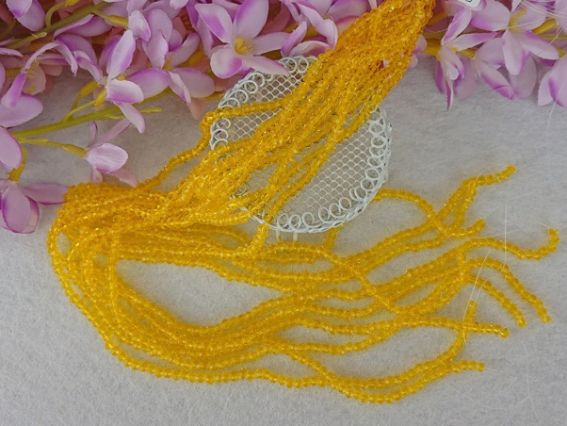 Намистини Кришталеві 3х4 мм (120) №13,  Sun, 1 низка