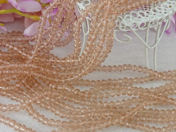 Кришталь 3х4 мм (120) №17, Smoky Quartz (димчастий кварц)1 низка Кришталь 3х4 мм (120) №17, Smoky Quartz (димчастий кварц)1 низка