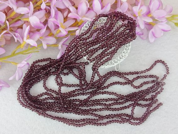 Бусины Хрусталные 3х4 мм (123) №21 light Amethyst , 1 низка