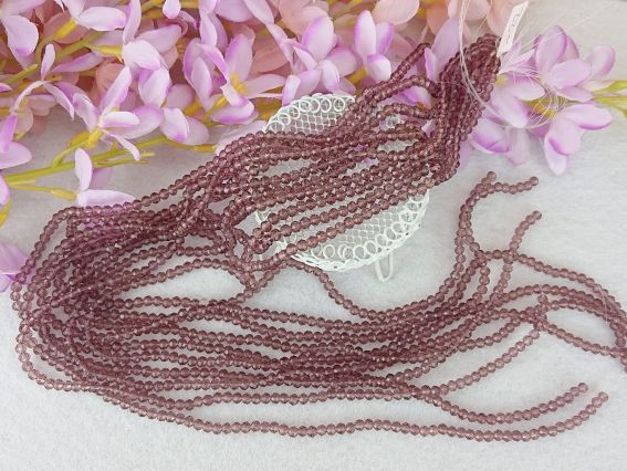 Бусинки Хрустальные размер 3х4 мм (140) №22 light peach , 1 низка