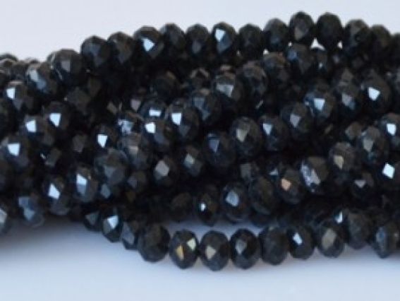 Хрусталь 3х4 мм №29, черный непрозрачный (Jet), 1 низка Хрусталь 3х4 мм №29, черный непрозрачный (Jet), 1 низка