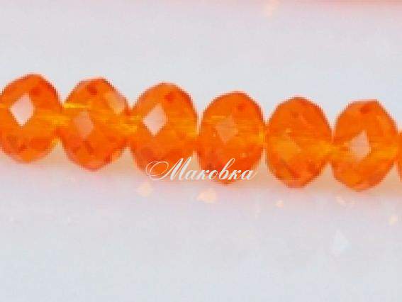 Хрусталь 3х4 мм (140) №14 Fire Opal (огненный опал), 1 низка