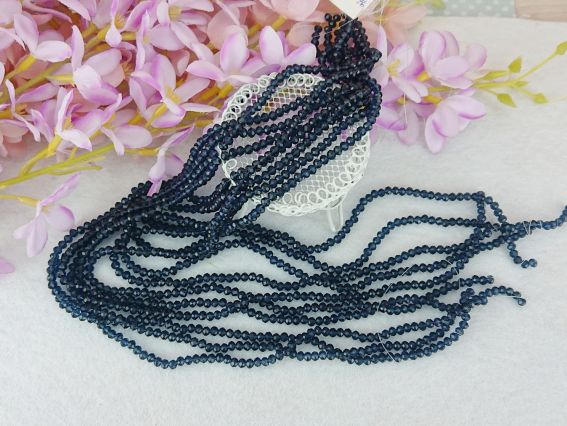 Намистини Кришталеві 3х4 мм (120) №73 сизо-димчастий , 1 низка