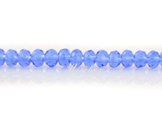 Кришталь 3х4 мм (140) №06, 1 низка, синій Sapphire Кришталь 3х4 мм (140) №06, 1 низка, синій Sapphire