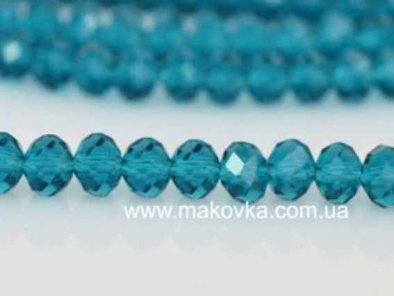 Хрусталь 6х4 мм №06, морская волна, 1 низка Хрусталь 6х4 мм №06, морская волна, 1 низка