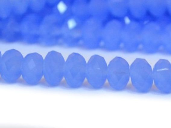 Хрусталь 6х4 мм №10, голубая матовая 1 низка Хрусталь 6х4 мм №10, голубая матовая 1 низка