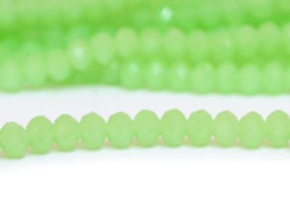 Хрусталь 6х4 мм №11, салатовая матовая 1 низка Хрусталь 6х4 мм №11, салатовая матовая 1 низка