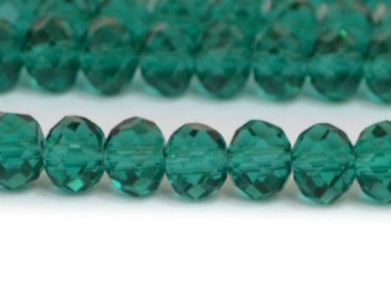 Хрусталь 6х4 мм №13, зеленая (сосна) 1 низка Хрусталь 6х4 мм №13, зеленая (сосна) 1 низка