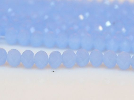 Хрусталь 6х4 мм №14, голубая матовая 1 низка Хрусталь 6х4 мм №14, голубая матовая 1 низка