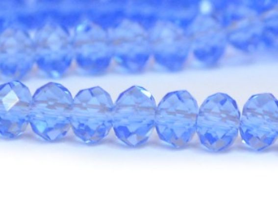 Хрусталь 6х4 мм №22, светло-синий 1 низка Хрусталь 6х4 мм №22, светло-синий 1 низка