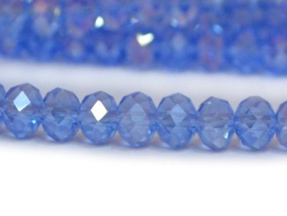 Хрусталь 6х4 мм №23, светло-синий с перламутром 1 низка Хрусталь 6х4 мм №23, светло-синий с перламутром 1 низка