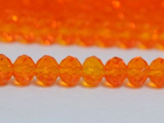 Хрусталь 6х4 мм №29, оранжевый 1 низка Хрусталь 6х4 мм №29, оранжевый 1 низка