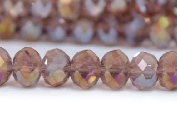 Хрусталь 6х4 мм №31,  с перламутром 1 низка Хрусталь 6х4 мм №31,  с перламутром 1 низка