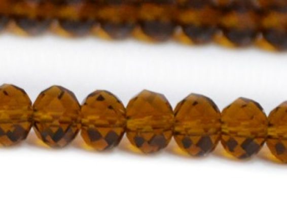 Хрусталь 6х4 мм №34, коричневый 1 низка Хрусталь 6х4 мм №34, коричневый 1 низка