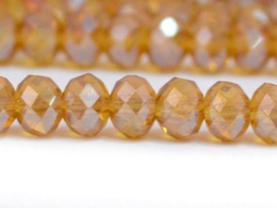 Хрусталь 6х4 мм №36 темно-желтый с перламутром 1 низка Хрусталь 6х4 мм №36 темно-желтый с перламутром 1 низка