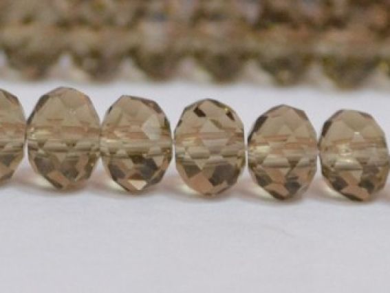 Хрусталь 6х4 мм №41 серо-бежевый 1 низка Хрусталь 6х4 мм №41 серо-бежевый 1 низка