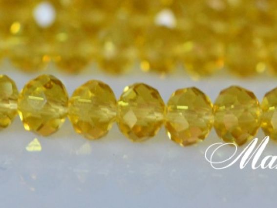 Хрусталь 6х4 мм №55, желтый, 1 низка Хрусталь 6х4 мм №55, желтый, 1 низка