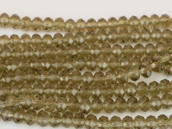 Бусинки хрустальные 6х4 мм №10, цвет Crystal Bronze Shade  1 низка