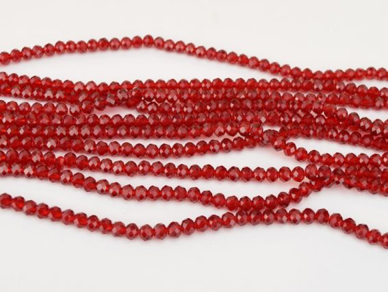 Намистини кришталеві 6х4 мм №26, гіацинт (Hyacinth), 1 низка