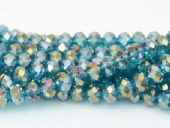 Хрусталь 8х6 мм 36, 1 низка морская волна (синие) перламутр Хрусталь 8х6 мм 36, 1 низка морская волна (синие) перламутр