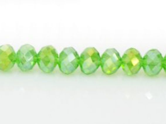 Хрусталь 8х6 мм 37, 1 низка зеленые перламутр Хрусталь 8х6 мм 37, 1 низка зеленые перламутр