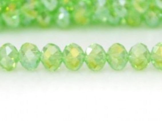 Хрусталь 8х6 мм 38, 1 низка светло-зеленые перламутр Хрусталь 8х6 мм 38, 1 низка светло-зеленые перламутр