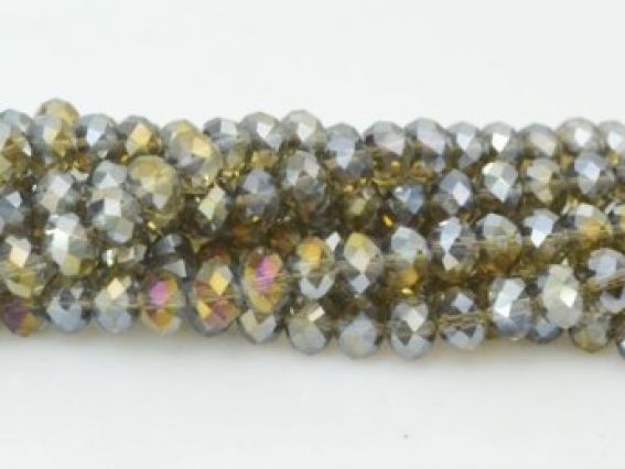 Хрусталь 8х6 мм 43, 1 низка дымчатые перламутр Хрусталь 8х6 мм 43, 1 низка дымчатые перламутр