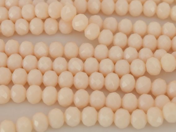 Хрусталь 8х6 мм Бледно-Абрикосовый, непрозрачный, 1 низка Хрусталь 8х6 мм Бледно-Абрикосовый, непрозрачный, 1 низка