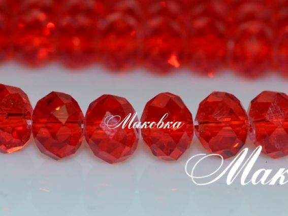 Хрусталь 8х6 мм №26, гиацинт (Hyacinth), 1 низка