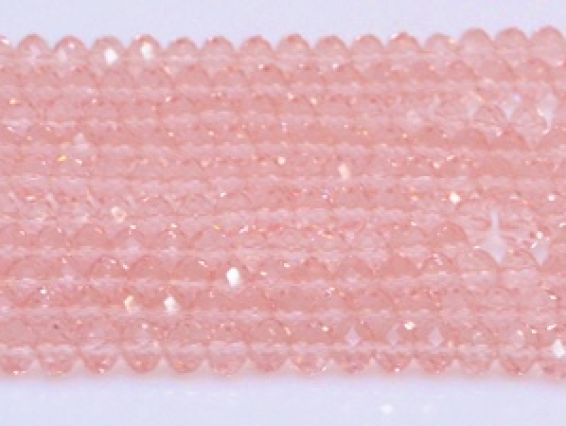 Бусины Хрустальные 8х6 мм №19 цвет розовый Light Rose 1 низка
