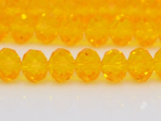 Бусины Хрустальные 8х6 мм №13, Sun (янтарно-жёлтый), 1 низка