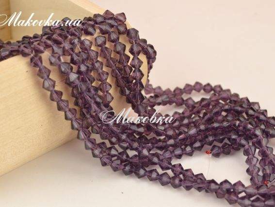 Хрусталь Биконус 6х6 мм, №406 violet