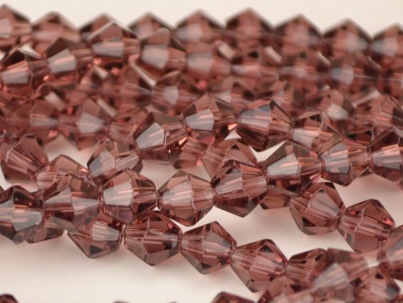 Хрустальные бусинки Биконус размер 6х6 мм, №431 middle purple
