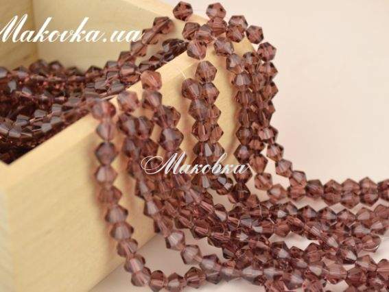 Хрусталь Биконус 6х6 мм, №431 middle purple