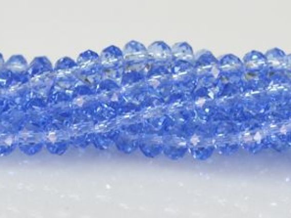 Хрусталь 3х4 мм №3, 1 низка голубой  (Lt Sapphire ) Хрусталь 3х4 мм №3, 1 низка голубой  (Lt Sapphire )