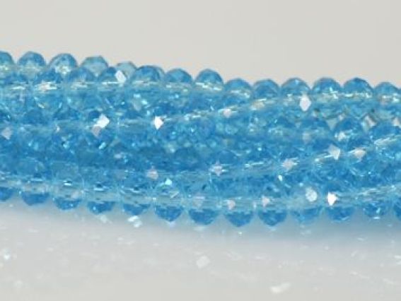 Хрусталь 3х4 мм (140) №02, 1 низка голубой Aquamarine Хрусталь 3х4 мм (140) №02, 1 низка голубой Aquamarine