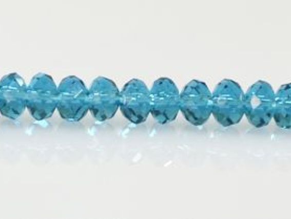 Бусины Хрустальные 3х4 мм (120) №07, 1 низка, Indicolite  (морская волна)