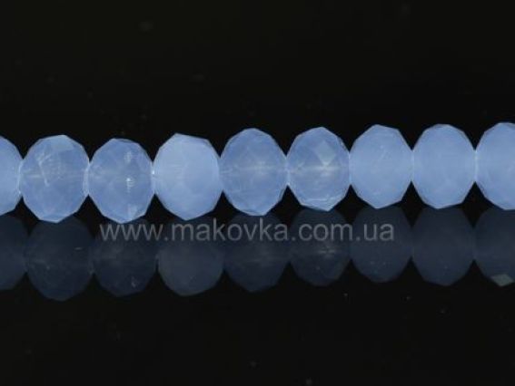 Хрусталь 8х6 мм 06 матовая голубая, 1 низка Хрусталь 8х6 мм 06 матовая голубая, 1 низка